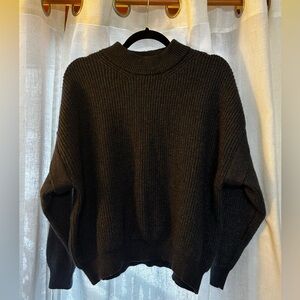Terra & Sky Dark Gray Cropped Sweater